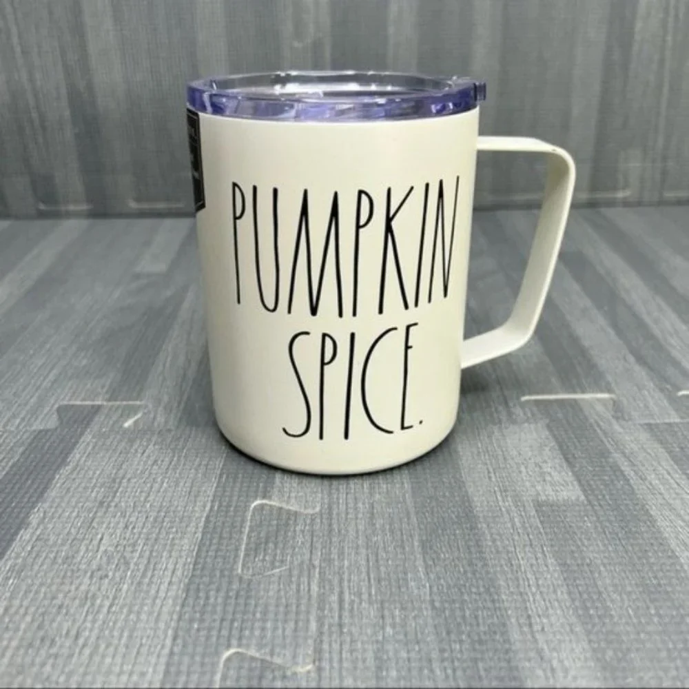 Rae Dunn Pumpkin Spice Tumbler Mug 12 oz Halloween Coffee Cup